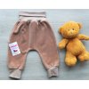 Plyšové rostoucí kalhoty, hnědé latté