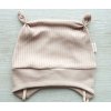Bavlněná žebrovaná čepička, oříšková latté