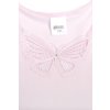 Dívčí tílko, košilka, vyšitá vsadka, růžová