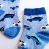 Bavlněné kojenecké a dětské ponožky auta, modré