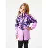 Dětská softshellová bunda s fleecem Slim, Lila, Kytky