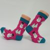 Dětské bavlněné ponožky SNĚHULÁK, růžové