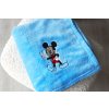 Deka mikroflanel s výšivkou Mickey Mouse, modrá 100x150cm