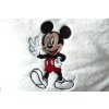 Deka mikroflanel s výšivkou Mickey Mouse, bílá 100x150cm