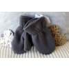 Dětské rukavičky fleece s palečkem, tmavě šedé