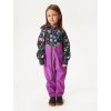 Batolecí softshellová kombinéza s fleecem Mini, Ostružinová, Kytičky