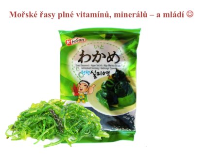 řasy wakame a
