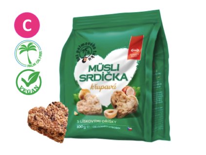 srdíčka lískový oříšek