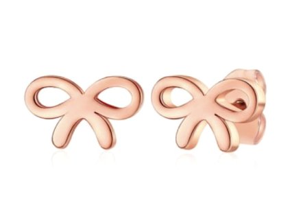 náušnice mašlička rose gold a