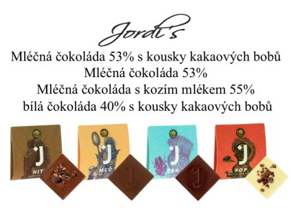 jordis čokolády mix mléčný
