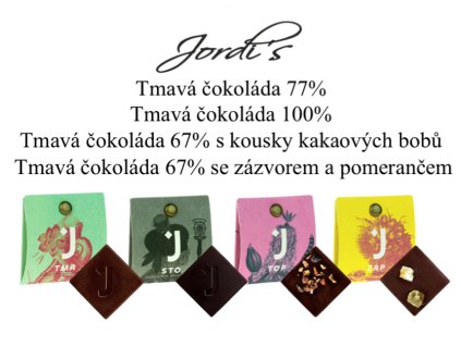 jordis čokolády mix hořký