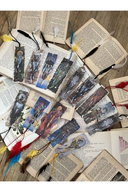 Záložky do knihy s lapačem snů - všechny pohromadě