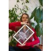 Krajkový / Stínový obraz - Lotosový květ - vyroben technikou ručně šitá krajka - Lucie Kuchařová Amalukart - Lucie Kuchařová Amalukart, porovnání velikosti pro představu