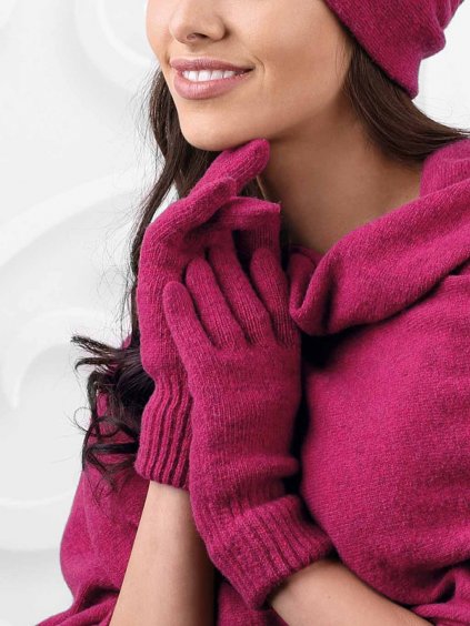 Fuchsiove damske rukavice Kamea 01