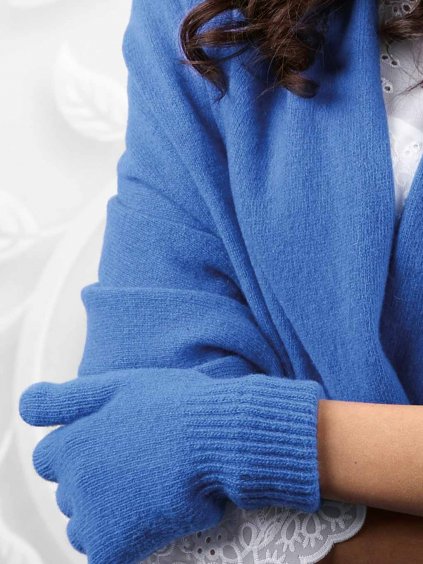 Nebesky modre damske rukavice Kamea 01