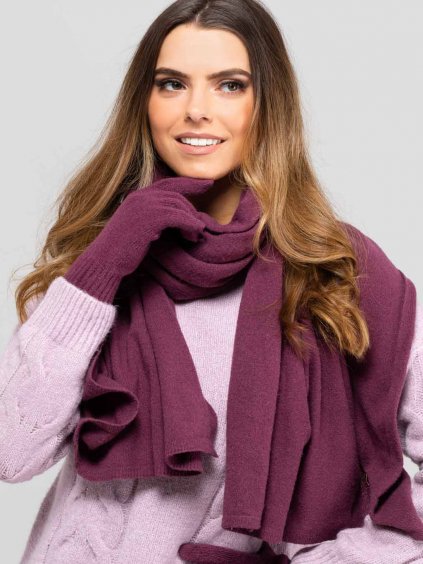 Burgundy fialovy damsky sal Kamea 01