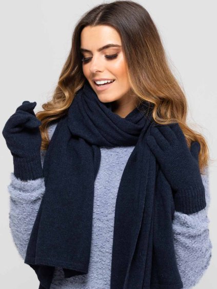 Tmavo modry damsky sal Kamea 01