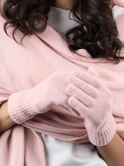 Ruzove damske rukavice Kamea 01