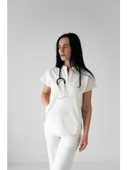 Dámsky zdravotnícky top Claudia – white