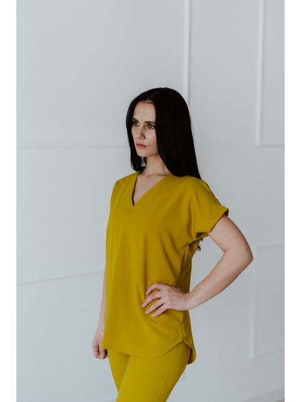 Dámsky zdravotnícky top Slavca – Mustard