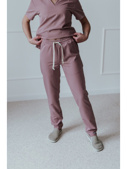 Dámske zdravotnícke nohavice Amari – Dusty rose