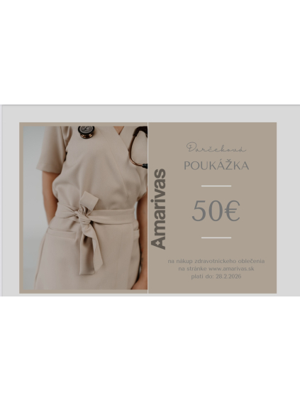 Darčeková poukážka v hodnote 50 EUR