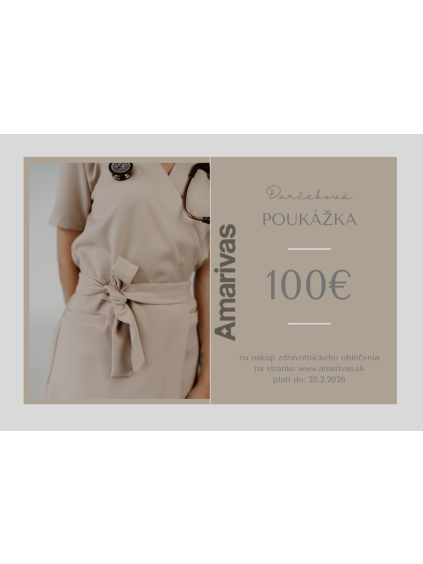 Darčeková poukážka v hodnote 100 EUR