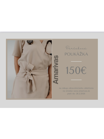 Darčeková poukážka v hodnote 150 EUR