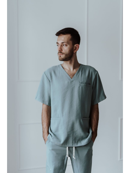 Pánsky zdravotnícky top Marco – Ash green