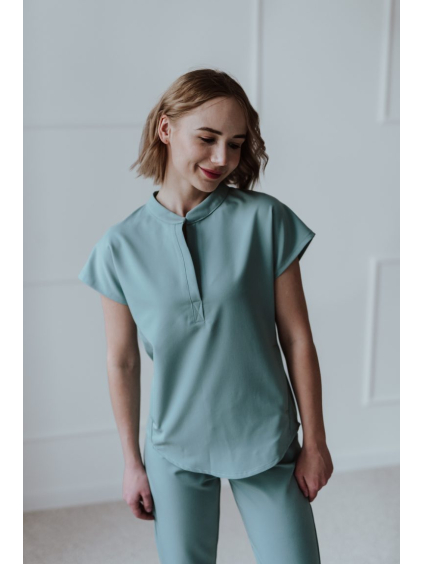 Dámsky zdravotnícky top Claudia – Blue ice
