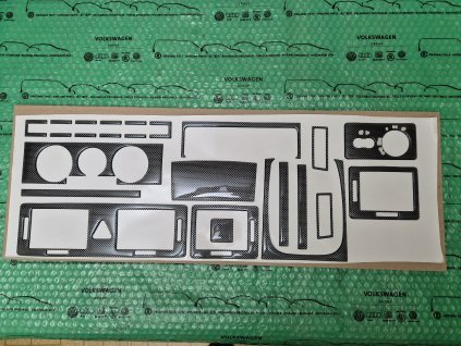 samolepící dekor interiéru Škoda Fabia I (6Y) 24 dílů CARBON