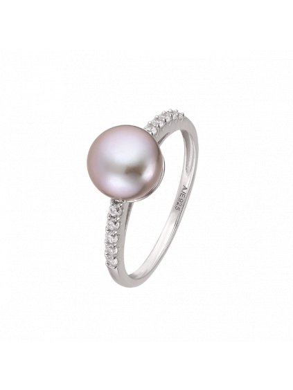 Prsten Pearls se zirkony a perlou