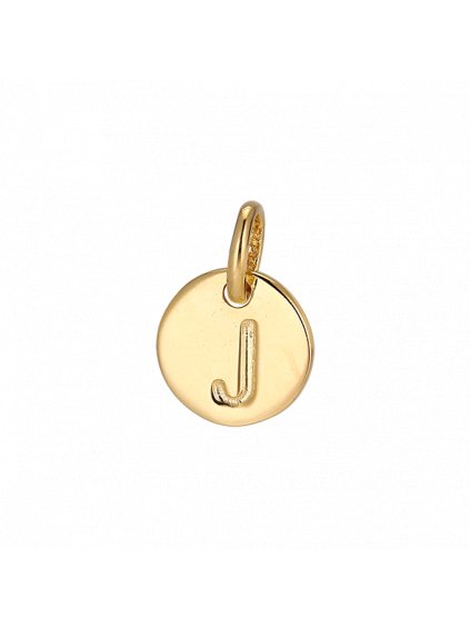 Přívěsek Symphony pozlacený 18kt zlatem "J"