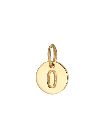Přívěsek Symphony pozlacený 18kt zlatem "O"