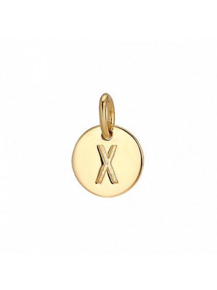 Přívěsek Symphony pozlacený 18kt zlatem "X"