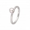 Stříbrný Pearls prsten s růžovou perlou