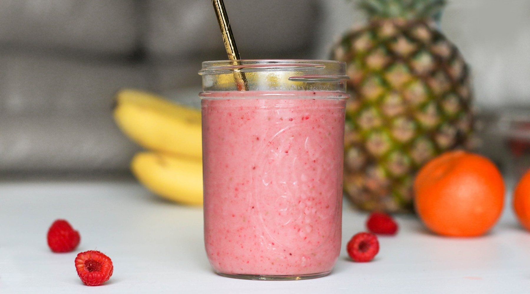 Proteinové smoothie s vanilkou a malinami