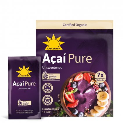 Acai Pure Pouch+Sachet 4x100g FRONT WEB