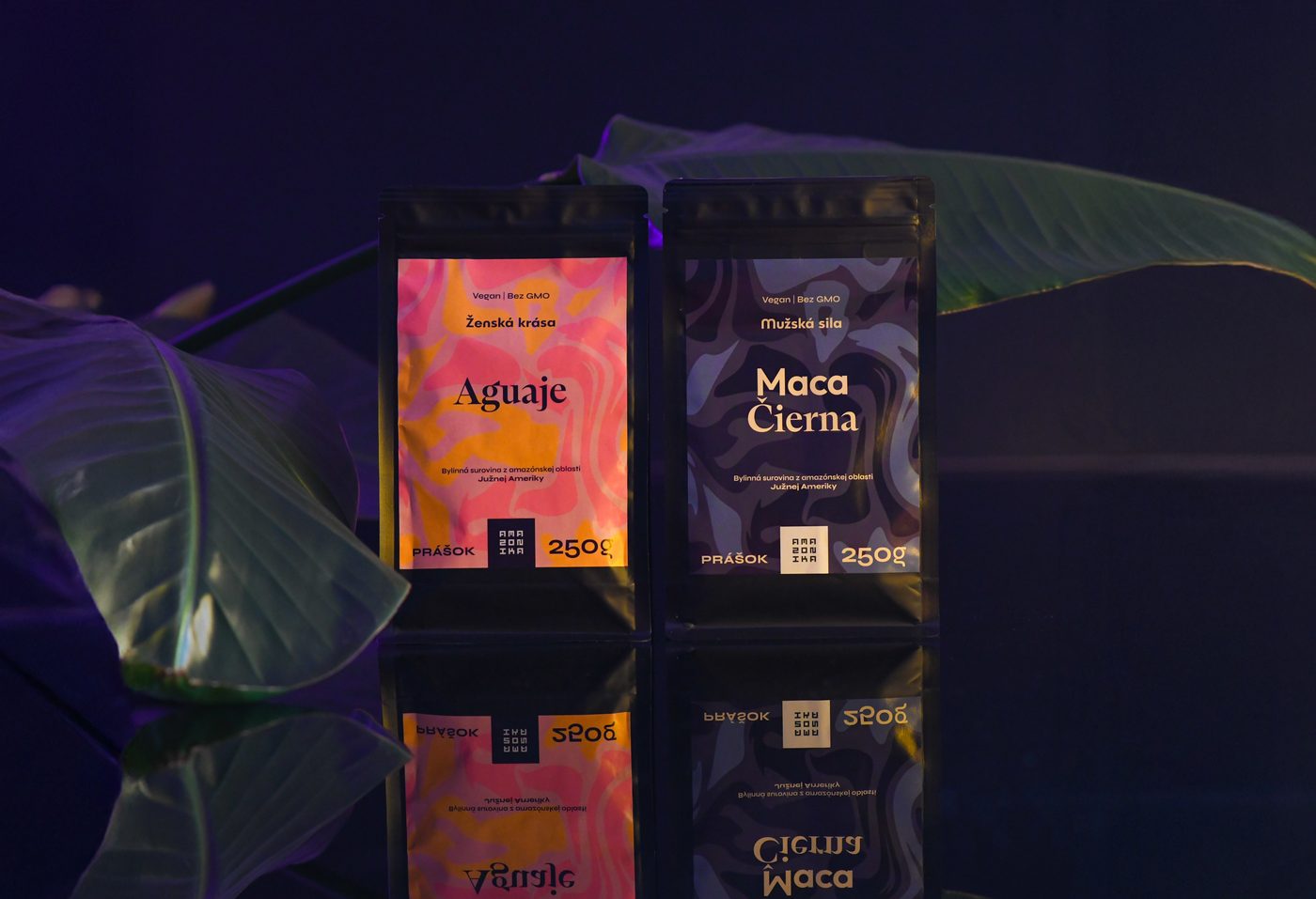 Set Aguaje Ženská krása a Maca Čierna Mužská sila – prášok 250 g, Amazonika