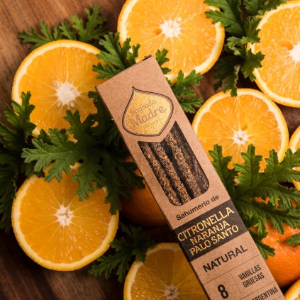 Vonné tyčinky NATURAL - citronela, pomerančová kůra, palo santo