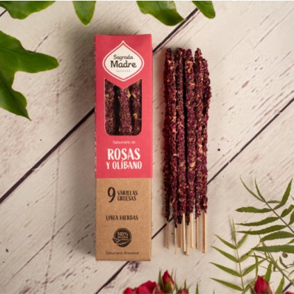 Vonné tyčinky Sagrada Madre růže kadidlo