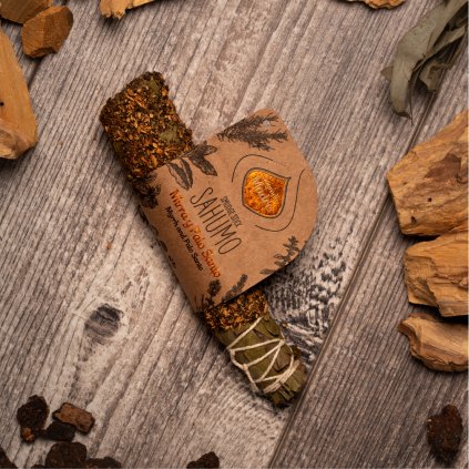 Vonný vykuřovací svazek Myrha a palo santo Sagrada Madre