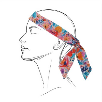 MindBand motivační čelenka Upclothed - květy