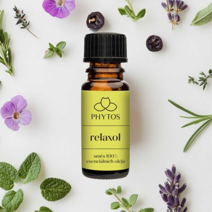 Relaxol – směs 100% esenciálních olejů s přírodní dekorací