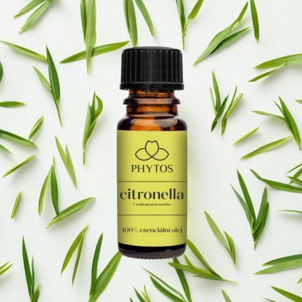 100% esenciální olej Citronella s listy citronelly