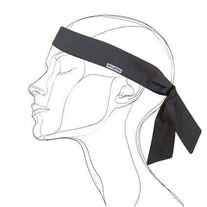 Černá bavlněná čelenka MindBand s prostorem pro afirmaci - Upclothed