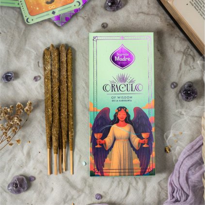 Orákulum z 12 tarotových karet v dárkové krabičce s vonnými tyčinkami Sagrada Madre