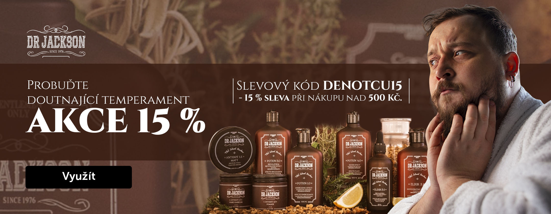 Slevový kód 15 % na kosmetiku Dr. Jackson ke dni otců