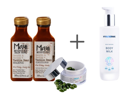 Maui Moisture Smooth Revive + Vanilla Bean vlasová kosmetika na kudrnaté a nepoddajné vlasy ořechovým olejem a kakaovým máslem