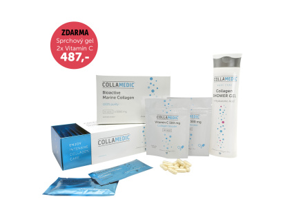 COLLAMEDIC set – 2 ks kolagen nápoje 5000 mg, 60 ks + Sprchový gel ZDARMA